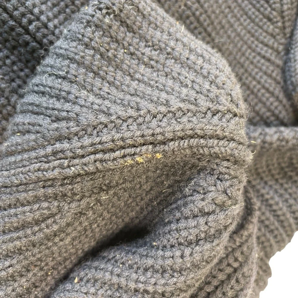 VTG 90s Polo Ralph Lauren Toggle Hooded Knit Long Trench Wool Sweater Jacket‎ XL